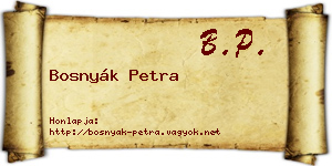 Bosnyák Petra névjegykártya